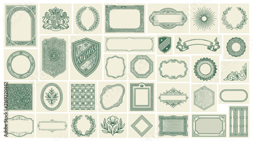 Vintage Frames and Emblems Collection