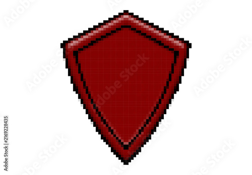 Pixel Red Pointed Shield Seal