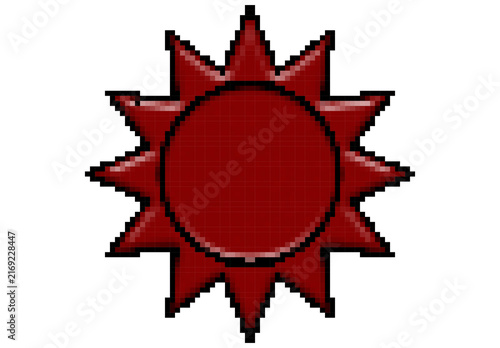 Pixel Red Starburst Wax Seal