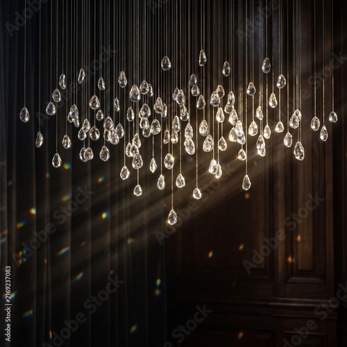 Prism Refraction Through Suspended Glass Droplets