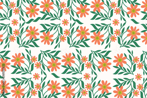 Abstract seamless floral pattern. Minimalist botanical background perfect for eco friendly branding, wallpaper, and textile design.