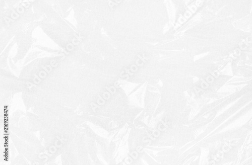 package mockup  plastic wrap transparent texture overlay effect. polyethylene packaging of vinyl wrap. shrink crumpled plastic bag sleeve.