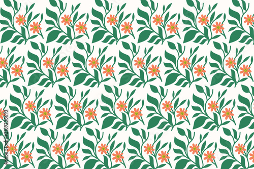 Abstract seamless floral pattern. Minimalist botanical background perfect for eco friendly branding, wallpaper, and textile design.