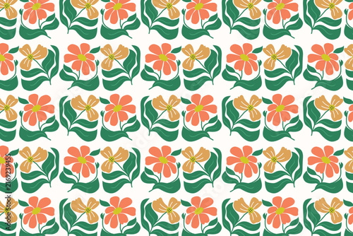 Abstract seamless floral pattern. Minimalist botanical background perfect for eco friendly branding, wallpaper, and textile design.
