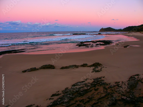 New South Wales Coastline Sunset Landscape in Australia