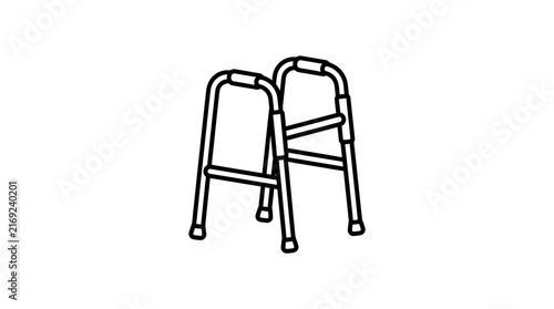 Isolated walker, mobility aid, elderly assistance, medical equipment
