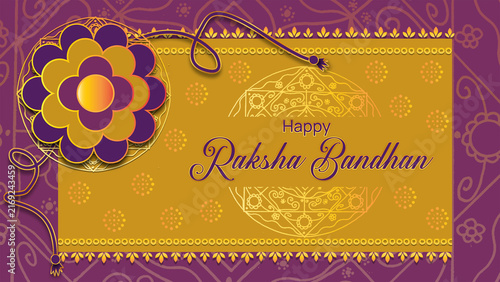 Happy Raksha Bandhan – Traditional Indian Festival Greeting Poster