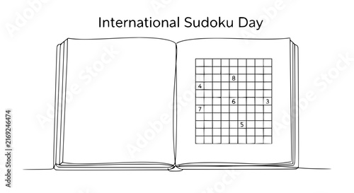 Open Book With Sudoku Grid Isolated Transparent Background