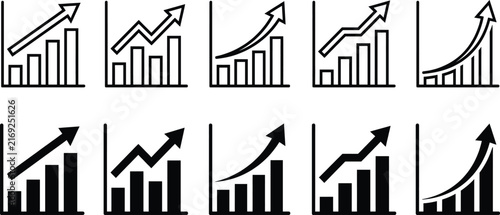 Black and white city skyline icons collection