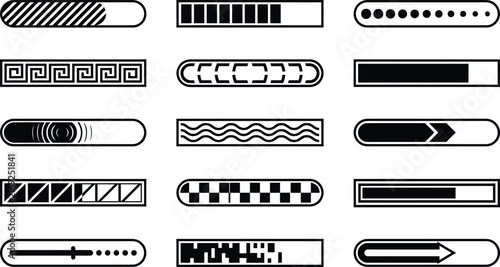 Collection of line icon arrows and symbols set vector