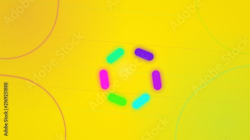 Vibrant Abstract Hexagonal Graphic with Modern Digital Colors and Energetic Geometric Pattern