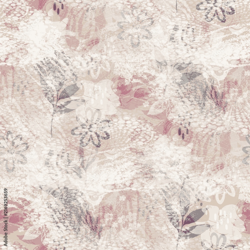 Fototapeta premium Boho chic geometric seamless textile pattern for activewear