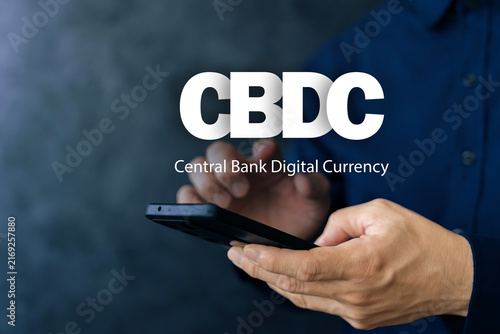 CBDC Central Bank Digital Currency Concept on Smartphone for Digital Finance and Electronic Payment