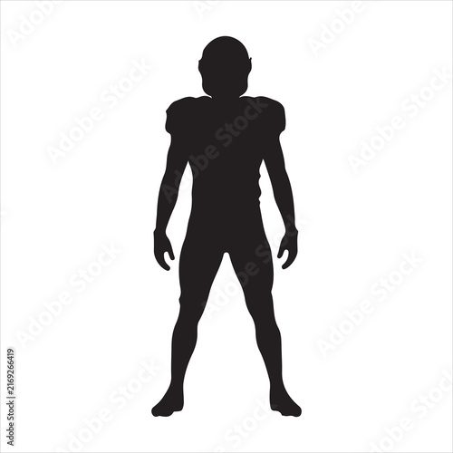 Basketball Athlete Walking Silhouette, Male Player in Sports Action Pose