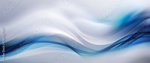 Abstract elegant blue and white wavy motion background with glossy digital curves