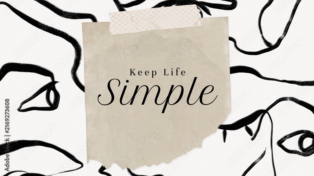 Naklejka premium Simple life blog banner template