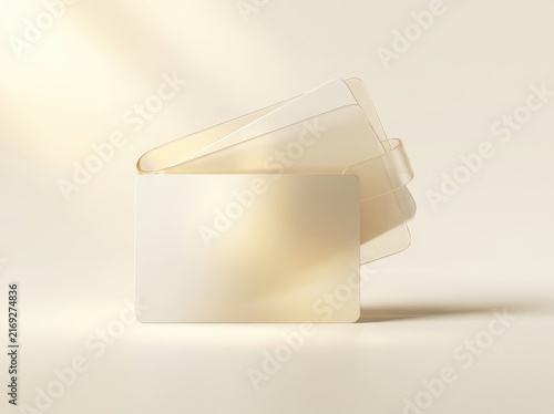 Blank white plastic payment card mockup for financial branding and digital banking design