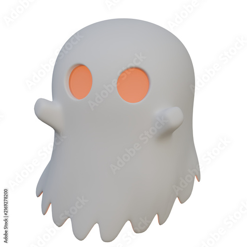 3D Cute Halloween Ghost