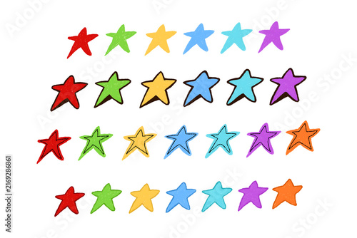 Sketch Style Hand Drawn Star on Transparent Background