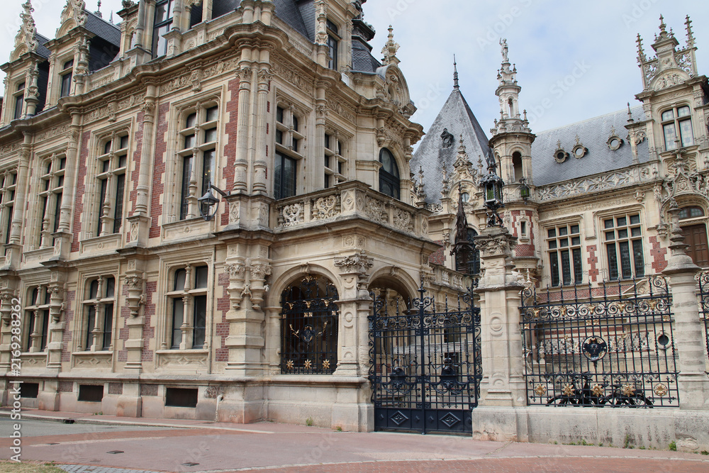 Fototapeta premium mansion (bénédictine palace) in fécamp in normandy in france