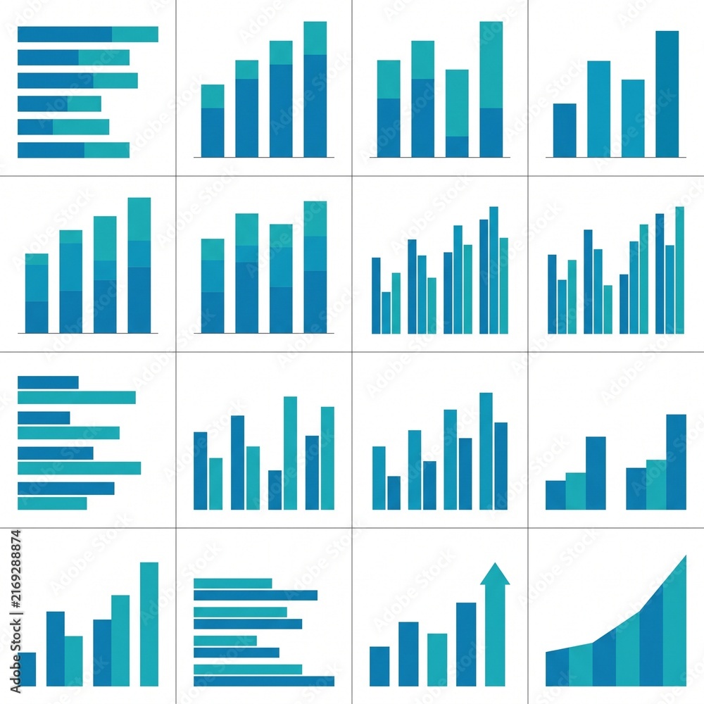 Obraz premium Editable Business Column Graph Infographic Elements