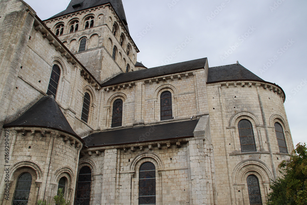 Fototapeta premium romanesque church at the saint-georges abbey in saint-martin-de-boscherville in normandy in france 