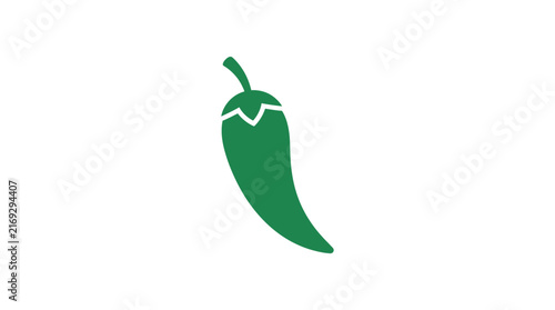 Foto Green chili pepper vegetable icon graphic illustration vector with hot pepper ve