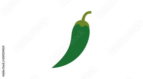 Foto Green chili pepper spicy vegetable icon graphic illustration vector with hot pep