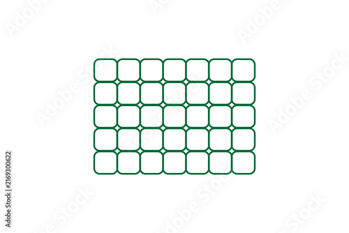 Minimalist Green Rounded Square Grid Pattern Design