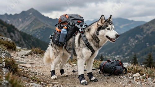 Siberian Husky Mountain Hiking Backpack