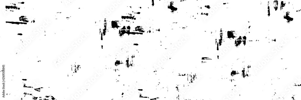 Fototapeta premium Distressed black ink grunge texture with scattered worn marks, rough scratches, faded stains, and vintage weathered effects