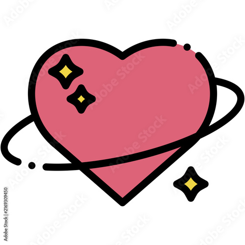 Love Heart Relationship Caring Affection and Emotion Vector Icons