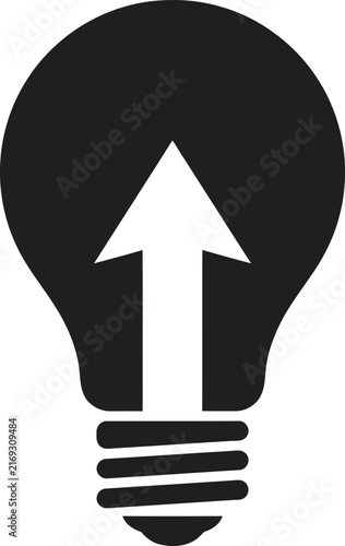 Business growth lightbulb concept graphic
