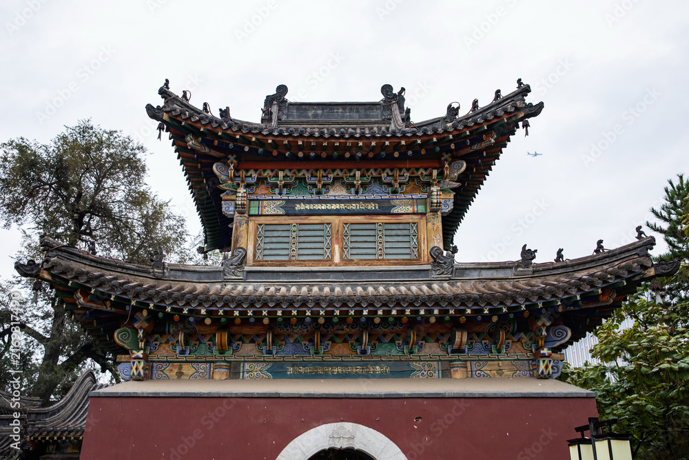 Fototapeta premium Five-Tiered Pagoda Temple in Hohhot, Inner Mongolia