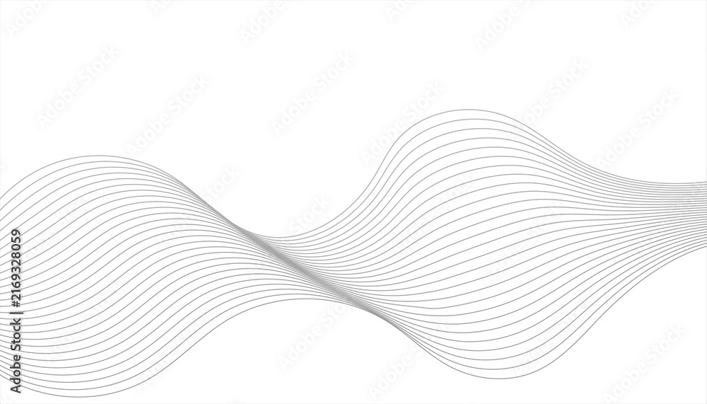 Fototapeta premium Abstract 3d geometric wave design in gradient tones