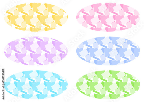 Geometric Overlapping Squares Oval Pattern Background　27