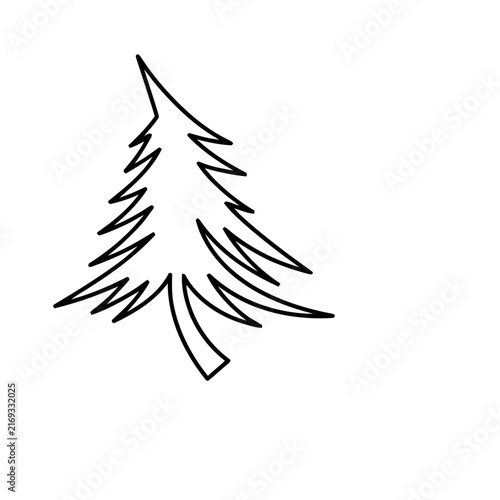 Stylized Christmas Tree Outline