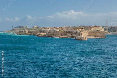 Canvastavla View of Birgu, Isla and Bromla from the Saluting Battery in Valletta, Malta
