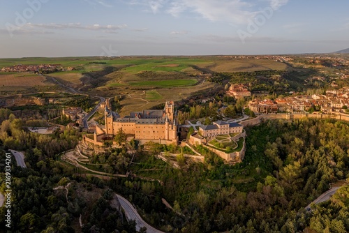 Fotografía Castle of Segovia, aerial shot