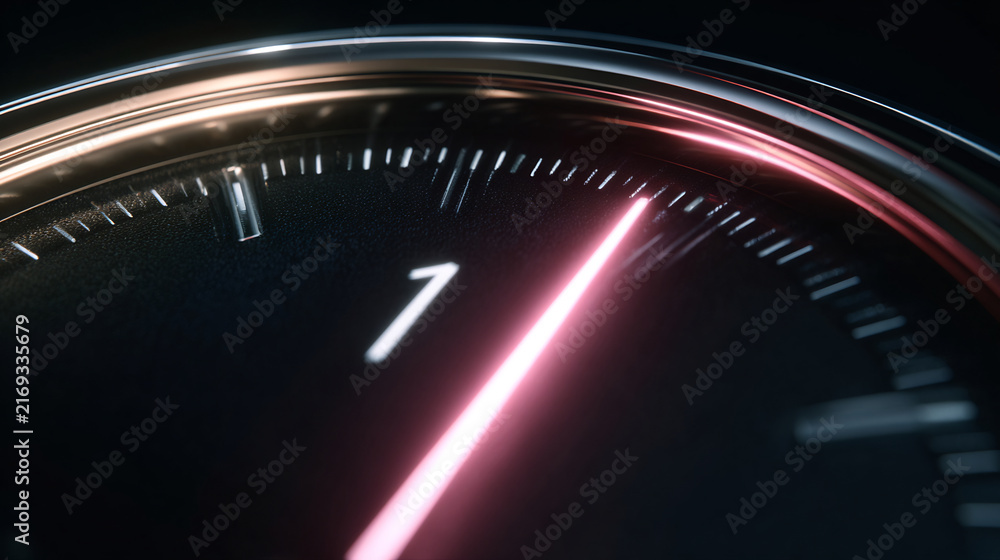 Fototapeta premium Clock face showing one o'clock (3d rendered)