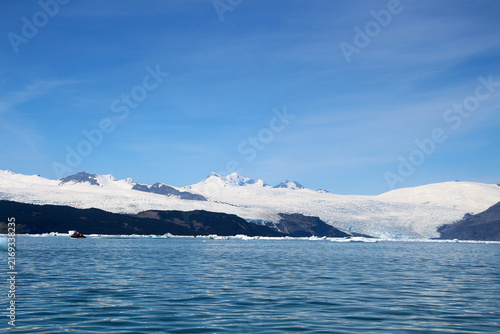 Glacial landscapes in Icy Bay, within the Wrangell-Saint-Elias Wilderness in Alaska, United States 