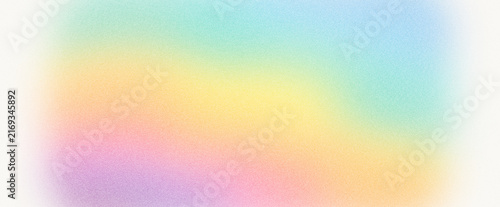 Pastel rainbow gradient background with soft grainy texture. Dreamy holographic blur effect for web design. Ethereal colorful mesh backdrop.