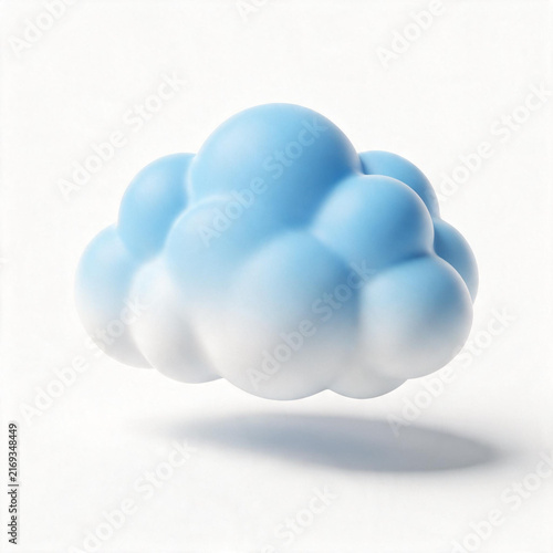 Soft blue cloud storage icon