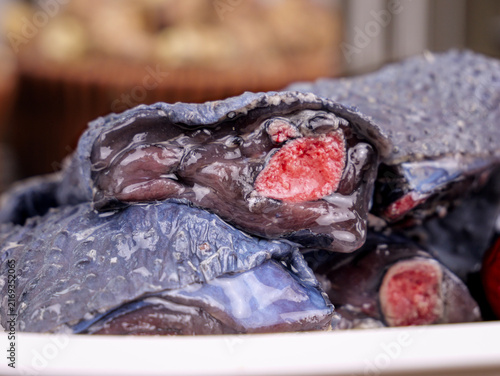 Fresh Raw Fish in a Seafood Market