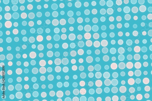 Abstract blue and green dotted pattern with circles and squares