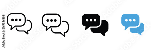 Fotografía Conversation Bubbles Icon, chat dialogue symbol, messaging, discussion, reply, o