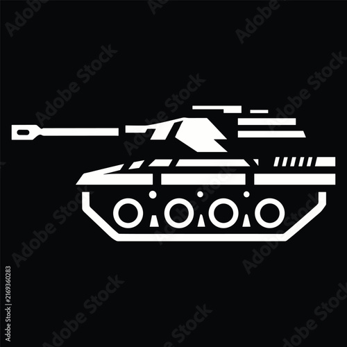 Military Tank Silhouette – Armored Combat Vehicle