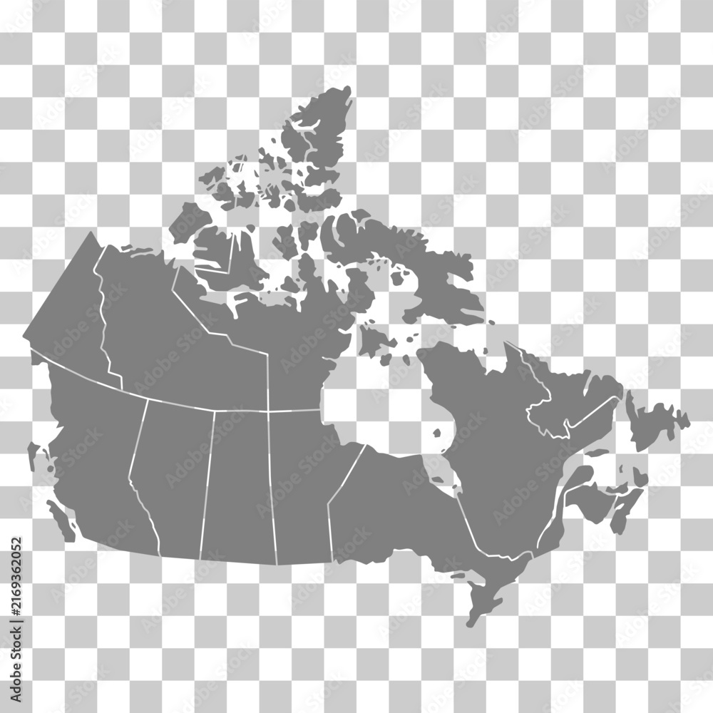 Fototapeta premium Canada map symbol shape, travel web flat concept icon vector illustration .