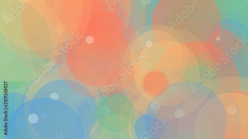 Soft Pastel Overlapping Circles Abstract Background