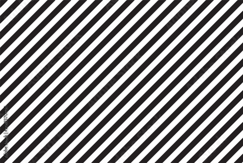 A high contrast black and white diagonal stripe pattern design featuring clean straight lines for modern graphic backgrounds and artistic digital texture